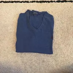 Polo Ralph Lauren Vネック コットンニット ブルー Lのサムネイル