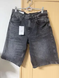 ZARA ザラ デニムショートパンツ ハーフパンツ グレー新品未使用のサムネイル