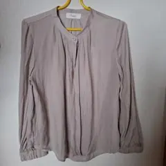 Dinkel しまむら ブラウス ベージュ Ｌ