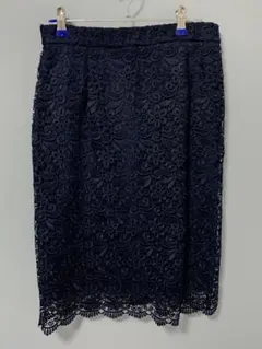 UNIQLO ネイビー レーススカート M 紺