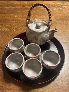 たち吉　 志野十草 急須＆湯呑み 5客セット