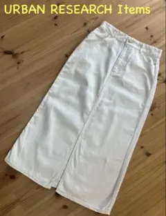 URBAN RESEARCH ホワイトロングスカート コットン