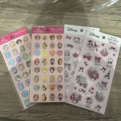 ディズニープリンセス＆マリーシール 4枚セット