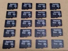 Sandisk 16G microSDカード20枚セット、送料込み！