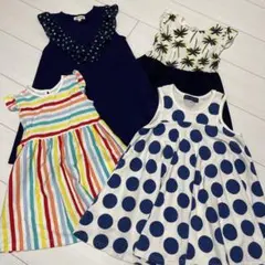 夏物お値下げ／子供ブランド夏服まとめ売り　ノースリーブワンピース110cm