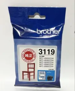 新品未開封　Brother 純正 インクカートリッジ LC3119C シアンのサムネイル