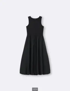 GU バブルヘムワンピース M 黒