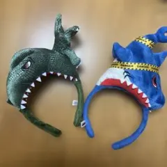 USJカチューシャ2個セット　ジョーズ＆ジュラシック恐竜