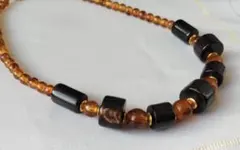 ヴィンテージ 天然石 レトロネックレス