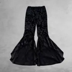 00's archive ベロアフレアパンツ レース ゴシック グランジ y2k
