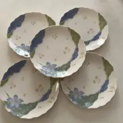 桂由美 花柄食器セット 5枚セット 直径18cm