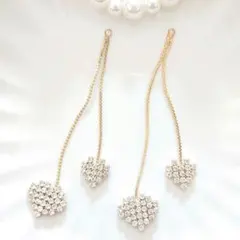 キラキラハートチェーンチャーム