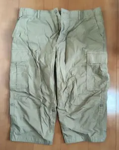 ユニクロ ロールアップスリークォーターカーゴ XL ベージュ