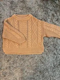 ケーブルニット　ウォッシャブル