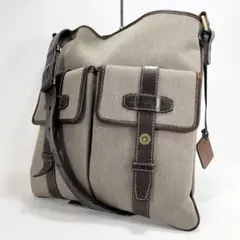 BALLY キャンバスレザー ショルダーバッグ