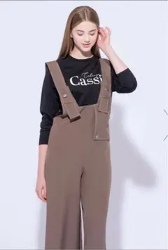 ツイルステッチサロペットパンツ