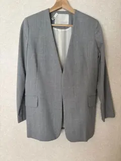 ⭐️美品　エストネーション　グレー ノーカラージャケット