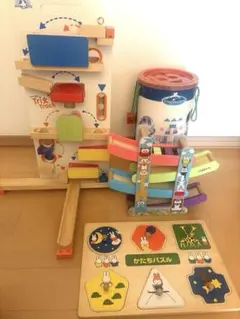 木製　知育玩具　セット ミッフィー パズル スロープトイ 積み木　木のおもちゃのサムネイル