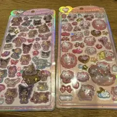【新品】日焼けキティ　ぷっくりシール　ハローキティ　　2点セット