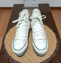 美品　コンバース 厚底 ハイカット スニーカー