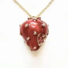 希少】ケネスジェイレーン いちごモチーフ ロングネックレス 80cm