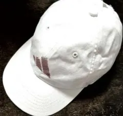 adidasアディダスホワイト キャップ ロゴ 編み込み GOLE スポーツ