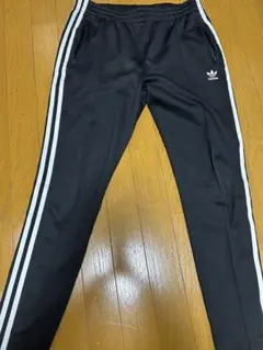 adidas 黒 3本ライン ジャージパンツ
