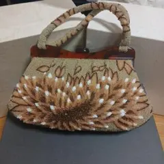 和装用ビーズバッグ べっこう