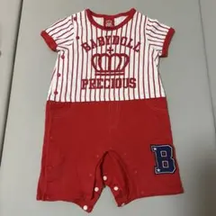 BABYDOLL ストライプロンパース 80cm