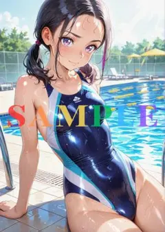 AIイラスト かわいい 美女 A4ポスター 高光沢 BEK0304