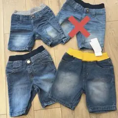 デニムハーフパンツ 3枚セット 80cm 100cm
