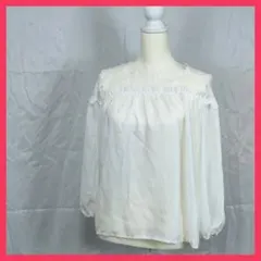 新品 花柄 レース ブラウス シャツ カットソー フラワー バック レース