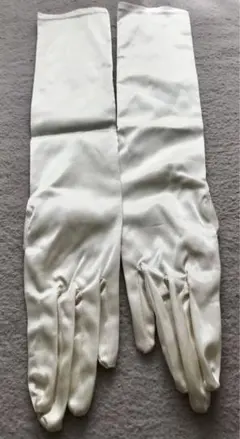 ホワイト サテン ロンググローブ