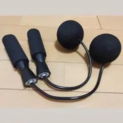 エア縄跳び　縄なし縄跳　大き目　黒　ブラック　コードレス　ダイエット　筋トレ