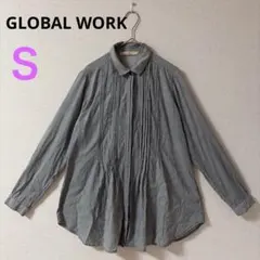 【グローバルワーク】GLOBAL WORK チェック柄ブラウス　ピンタックSのサムネイル