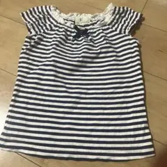 クミキョク　ボーダーノースリーブTシャツ M