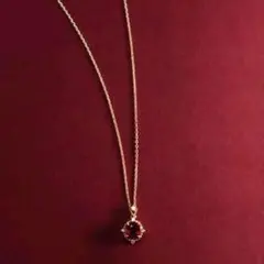 N131b【豪華✧︎全2色】ネックレス　上品　可憐　天然石　ゴールド　ガーネット