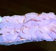 チューブトップ、グラデーションシフォン生地 フリル付き