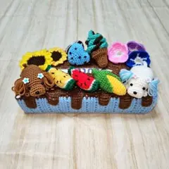 ハンドメイド☆ボックスティッシュカバー☆ティッシュケース☆編み