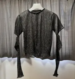 ‼️24時間限定セール‼️ jouetie プリーツラメシアーカーデ ブラック