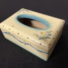 ティッシュケース ミニ トールペイント風