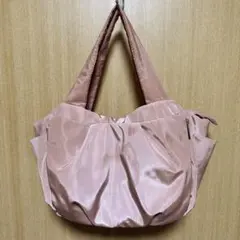 アフタヌーンティー 軽量 多ポケット トートバッグ ピンク