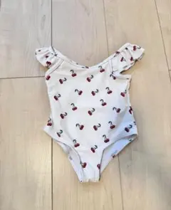ベビー水着 チェリー柄 6-9M