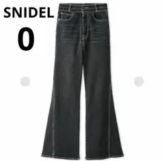 【美品】SNIDEL Sustainableストレッチフレアデニムパンツ BLK