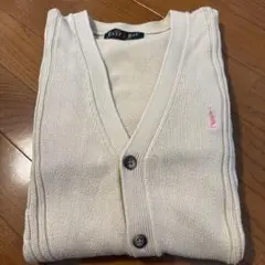 EAST BOY アイボリー Vネックカーディガン