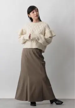 マーメイドスカート ブラウン