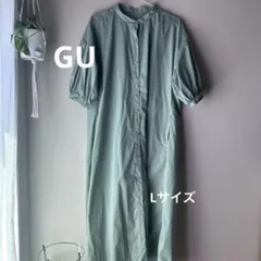 GU Lサイズ 5分袖シャツワンピース