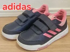 新品同様 定価4千円 アディダス adidas キッズ スニーカー 運動靴 男女