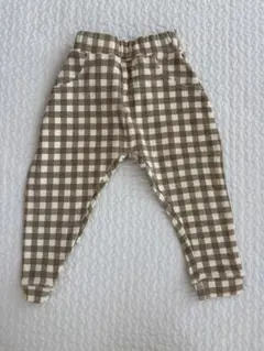 【美品】pairmanonチェック柄長ズボン 80サイズ