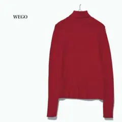 WEGO♢長袖タートルネック セーター ニット リブ タイトめ シンプル 無地